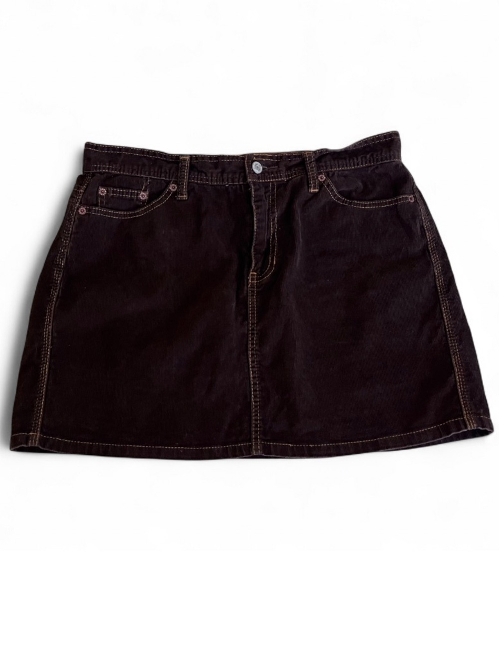 VTG Y2K Gap Jeans Women’s size 12 Brown Corduroy Mini Skirt - Picture 2 of 7